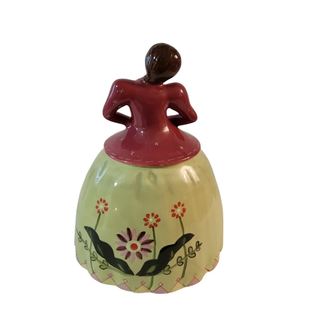 Zrike Brocade Olika Cookie Jar Handpainted